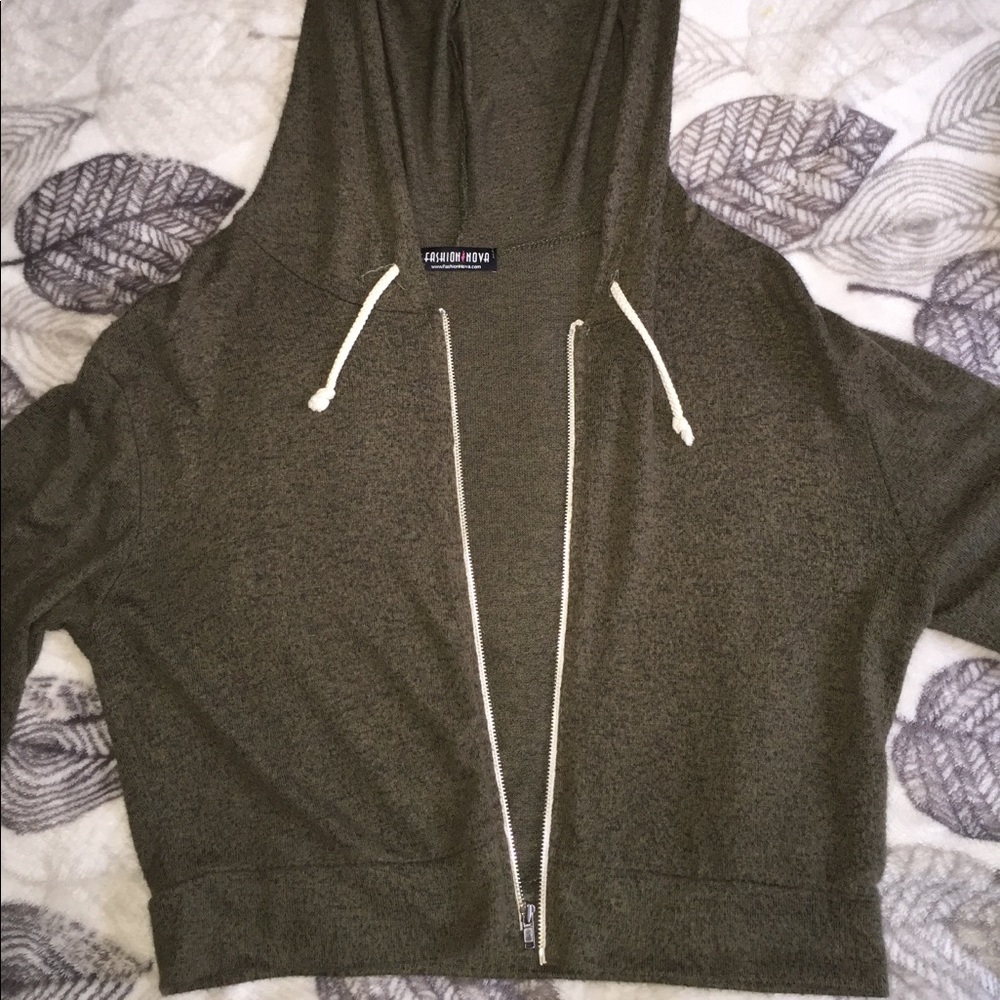 FashionNova Zip Up Crop
